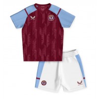 Aston Villa Heimtrikotsatz Kinder 2023-24 Kurzarm (+ Kurze Hosen)